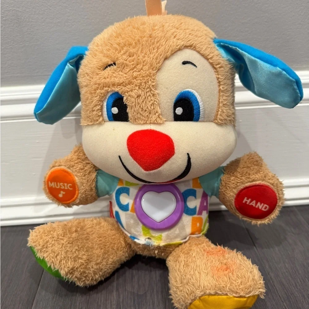 Fisher-Price Tan and Blue Laugh & Learn Smart Stages Puppy for Infants & Toddler